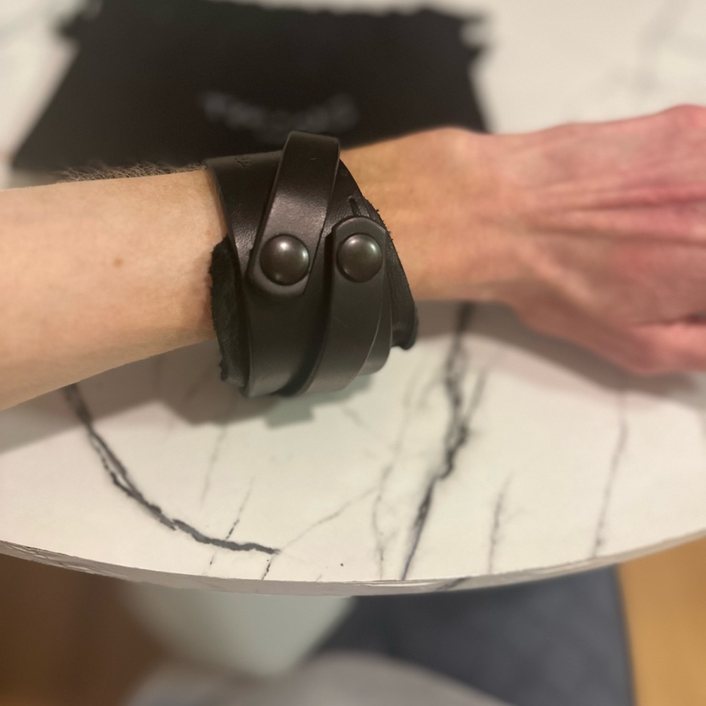 Rare TEO+NG leather cuff